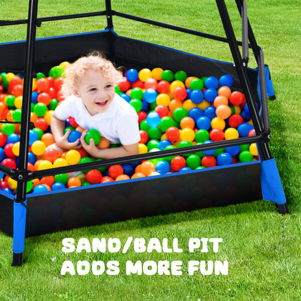 Jugader Upgraded Jungle Gym with Sandbox, Play Tent Monkey Bars for Kids Backyard Outdoor - Image 4