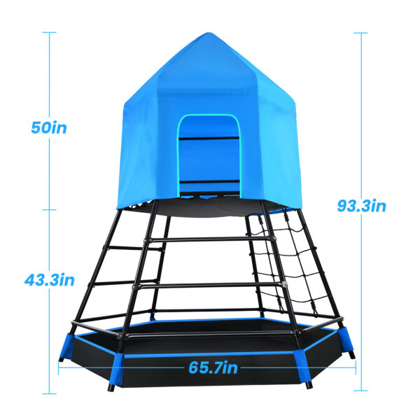 Jugader Upgraded Jungle Gym with Sandbox, Play Tent Monkey Bars for Kids Backyard Outdoor - Image 6