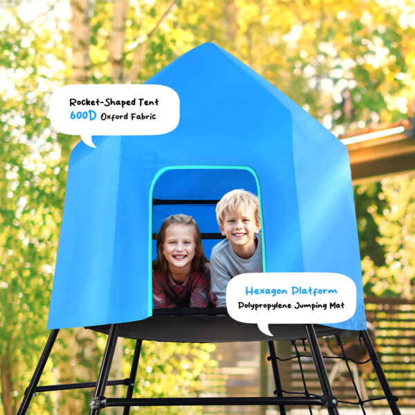 Jugader Upgraded Jungle Gym with Sandbox, Play Tent Monkey Bars for Kids Backyard Outdoor - Image 5